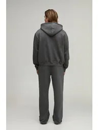 Essential Oversized Boxy Over The Head Hoodie - charcoal - 1