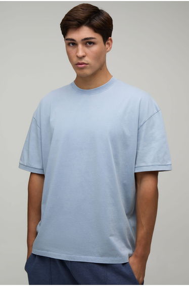 Essential Washed Oversized T-Shirt - washed blue