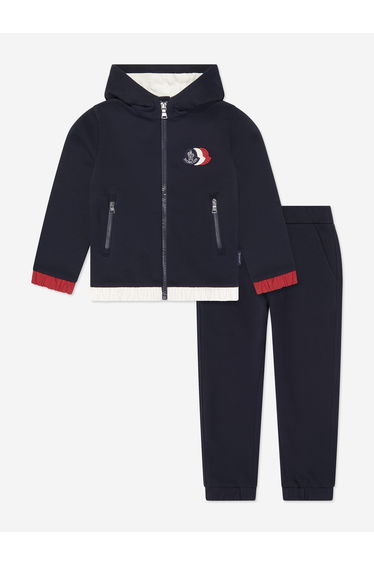 Moncler Enfant Boys Logo Tracksuit in Navy