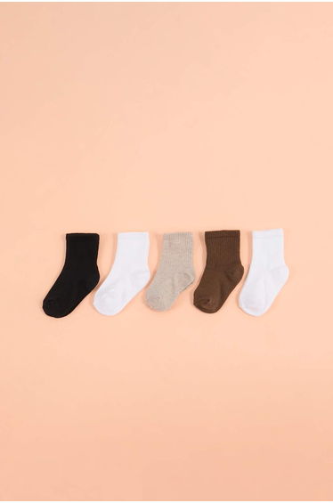 Multicolored 5-Piece Unisex Socks