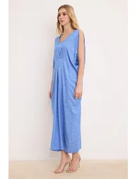 فستان ترينديول موديست جينز أزرق ماكسي بقصة مستقيمة بأكمام طويلة - 3