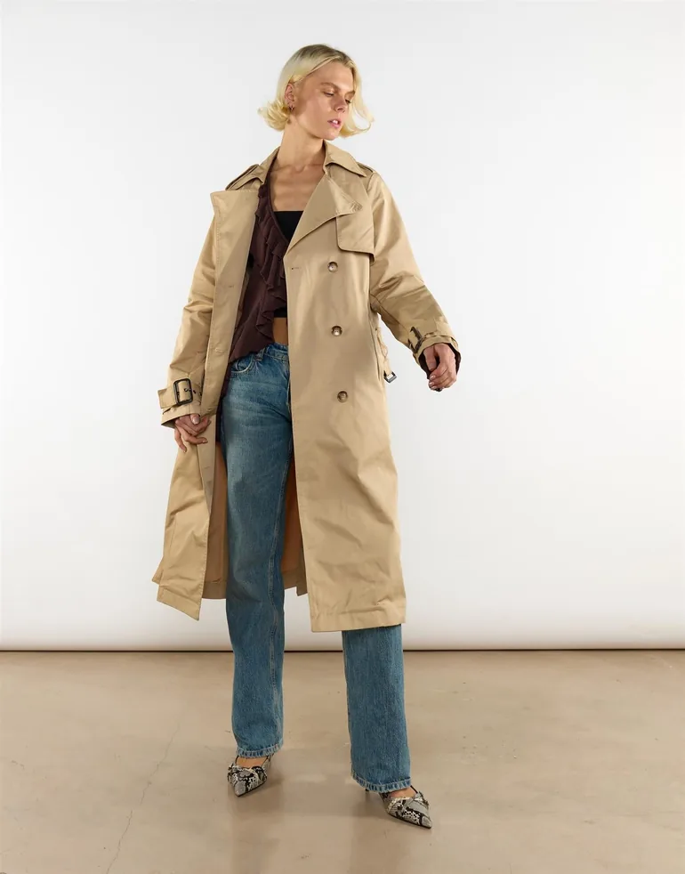 trench coat debenhams camel coat sale Light Camel Longline Belted Trench Coat Glamorous Beige Coats  VogaCloset Qatar