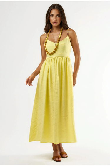 BUSEM A-Line Midi Dress with Accessory Detail