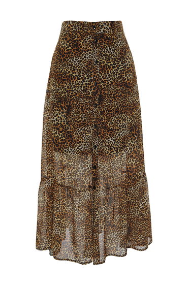 Multicolored Patterned Woven Skirt