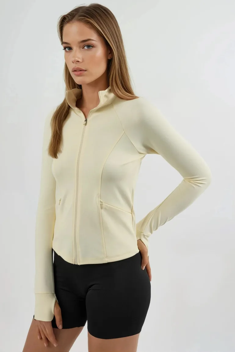 Fitted Knitted Turtleneck Active Top - 5