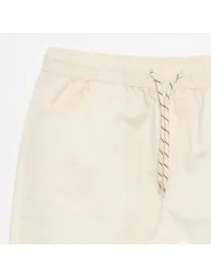 Barrel fit trousers with drawstring WHITE - 3