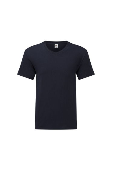 Fruit Of The Loom Mens Iconic 150 V Neck T-Shirt - Dark Navy