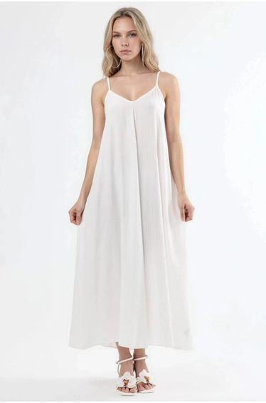 BUSEM V-Neck Midi Slip Dress