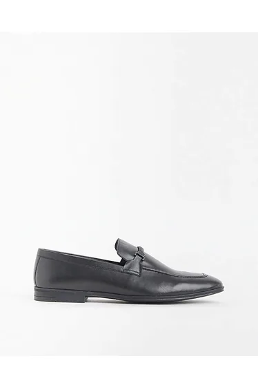 Leather Formal Snaffle Bar Loafer Wide