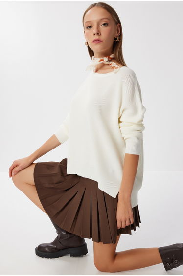 Women's Bone Basic Knit Sweater