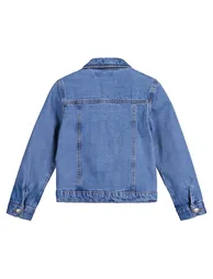 Denim Ruffle Buttoned Jacket - 2