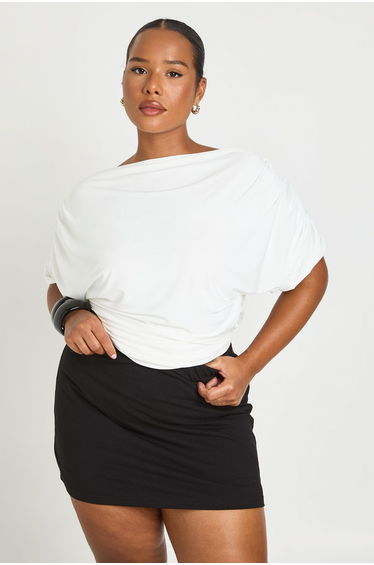 Plus Basic Jersey Skort - black