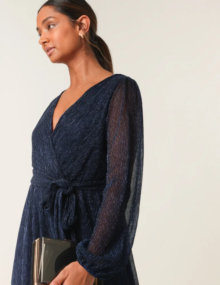 Wrap Metallic Dress - 4