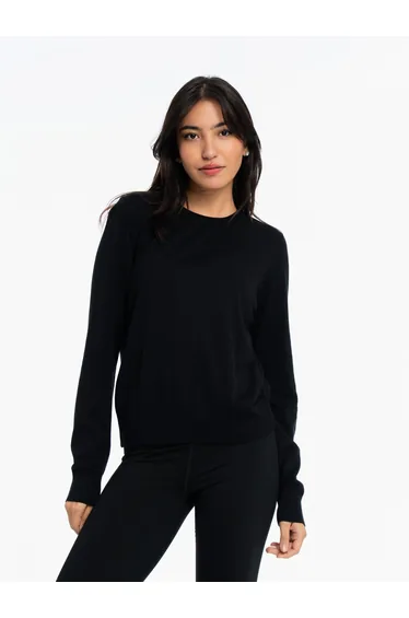 Knitted Sweater - BLACK