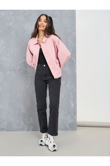 Solid Regular Fit Lightweight Jacket
