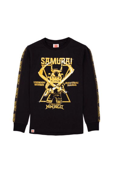 Lego Ninjago Boys Samurai Long-Sleeved T-Shirt - Black/Gold