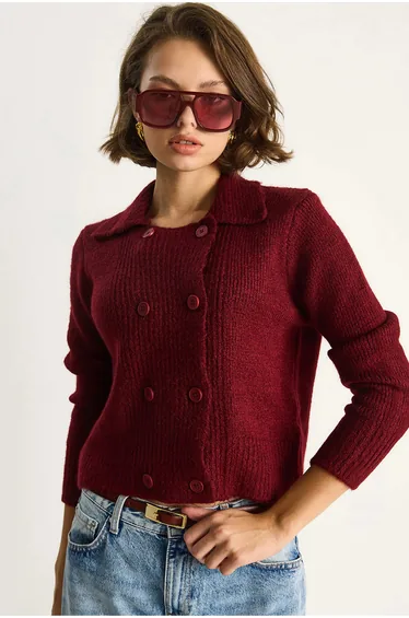 LUCCI Ribbed Knitwear Cardigan