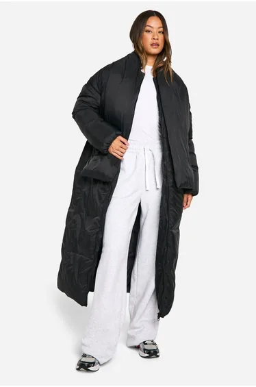 Tall 2 In 1 Longline Scarf Puffer Jacket