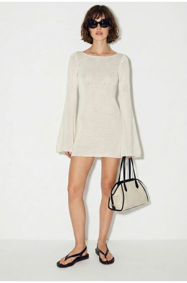LUCCI Ribbed Knit Mini Dress