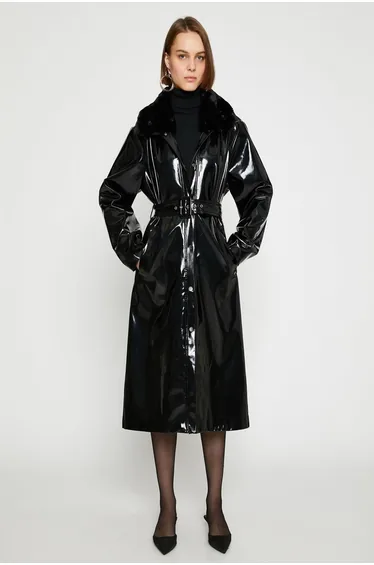 Black Women's Trench Coat