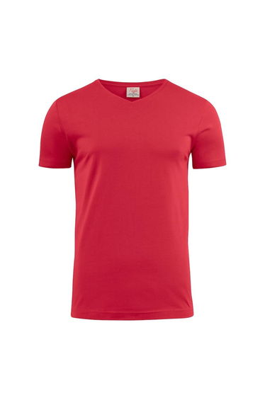 Printer Mens V Neck T-Shirt - Red