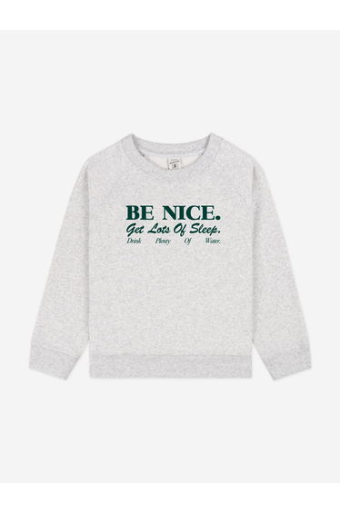 Sporty & Rich Kids Be Nice Sweatshirt in Grey
