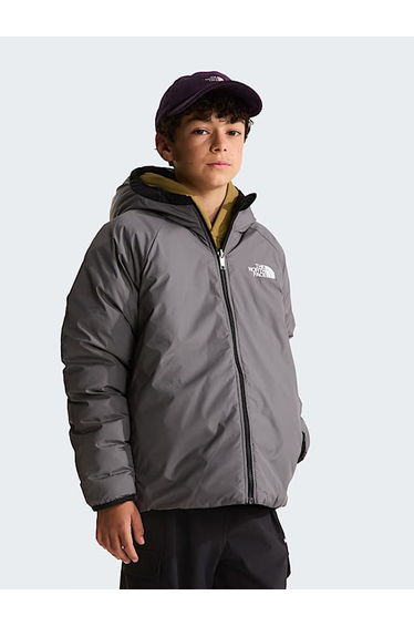 Boys Reversible Perrito Hooded Jacket in Black