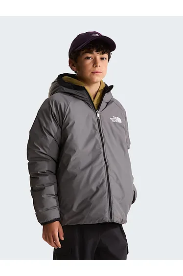 Boys Reversible Perrito Hooded Jacket in Black