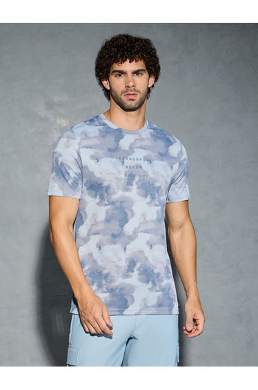 Men Camouflage Printed Round Neck Regular Fit T-Shirt
