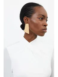 Jersey And Georgette Mix High Neck Top - 1