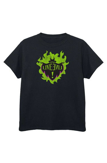 Descendants Girls Long Live Maleficent Cotton T-Shirt - Black