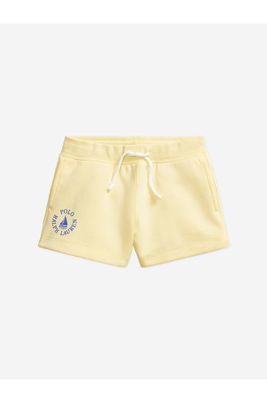 Ralph Lauren Girls Logo Shorts in Yellow