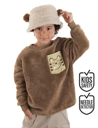 Tiger Oversize Boy's Plush Sweatshirt