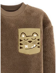 Tiger Oversize Boy's Plush Sweatshirt - 2