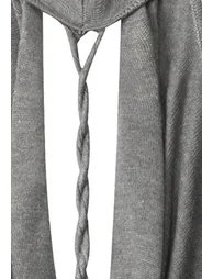 Draped Neck Braided Open Back Knit Sleeveless Top in Grey for Party Nights & Beach Getaways - 6