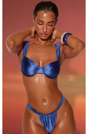 Cobalt Shine Swim Thick Strap Bikini Bottoms