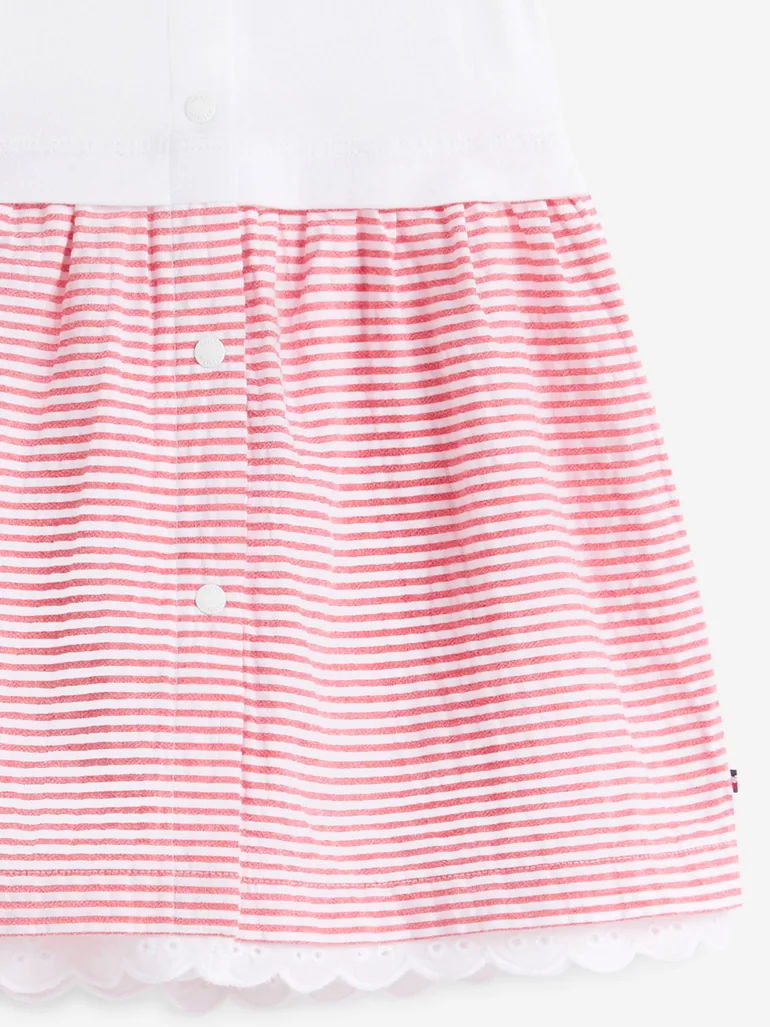 Tommy Hilfiger Baby Girls Seersucker Combi Dress in Red - 3
