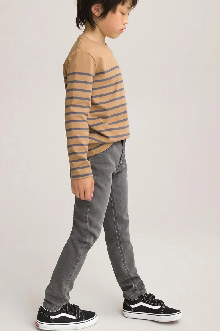 Breton Striped Cotton T-Shirt with Long Sleeves