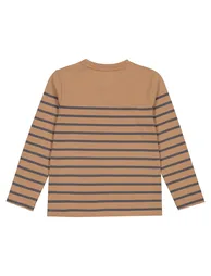 Breton Striped Cotton T-Shirt with Long Sleeves - 3