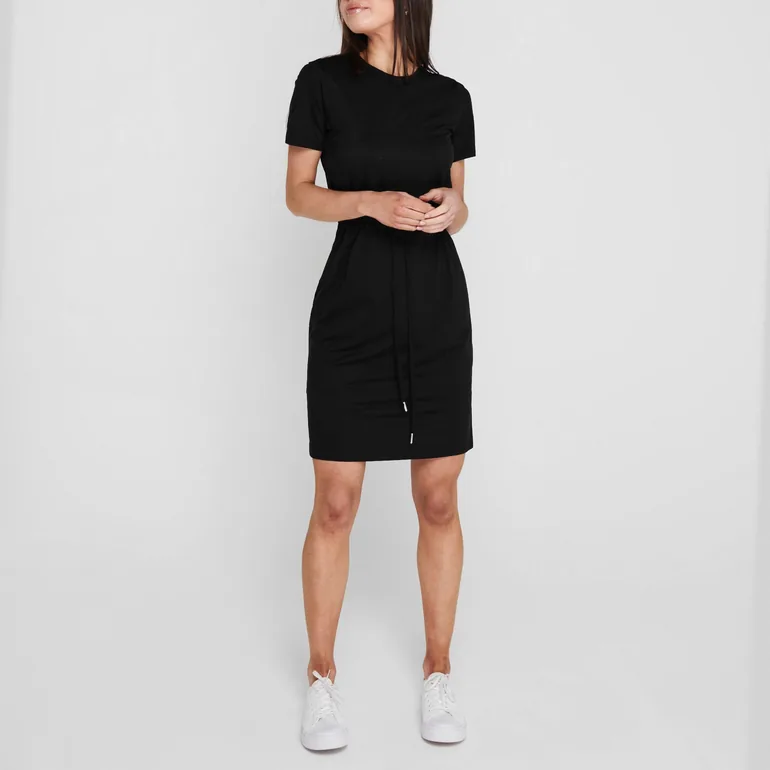 Women's Superdry Drawstring T-Shirt Dress in Black Superdry : Day Dresses :  VogaCloset Qatar