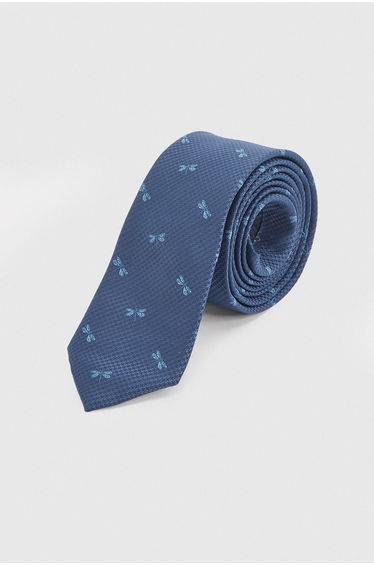 Navy Butterfly Pattern Tie