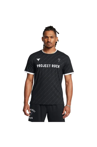 Under Armour Mens Project Rock Rugby T-Shirt - Black
