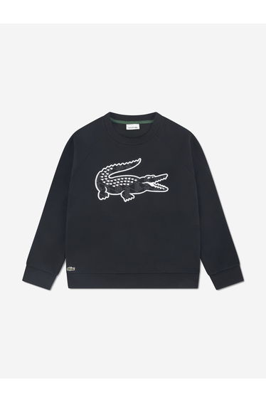 Lacoste Boys Graphic Fleece Sweatshirt in Black