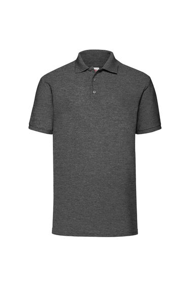 Fruit of the Loom Mens 65/35 Polo Shirt - Dark Heather Grey