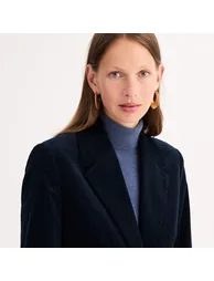 Corduroy Buttoned Blazer in Straight Fit - 2