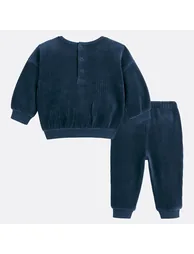 2 Piece Velour Sweatshirt and Jogging Set - 2