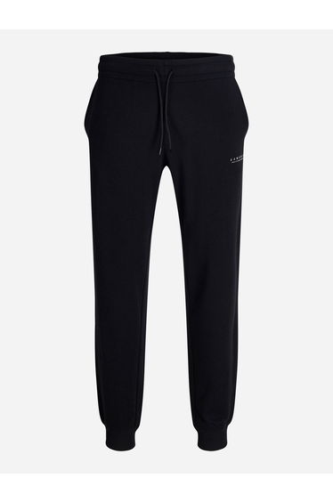 Black Drawstring Waist Cuffed Joggers