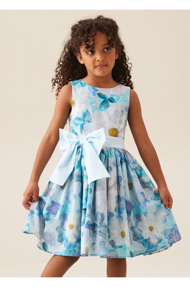 Elsa Print Bow Waist Dress