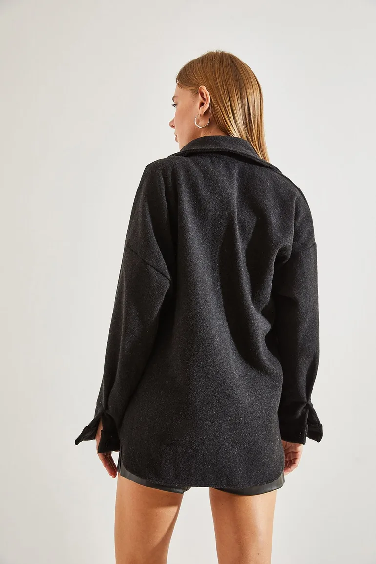 Women's Stone Embroidered Cachet Jacket with Double Pockets - 4