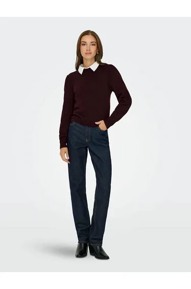 Funnel Neck Jumper/Sweater in Fine Knit